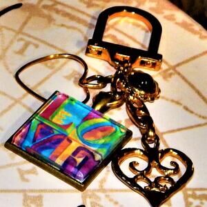 Artisan Pop Art "LOVE"  Keychain
